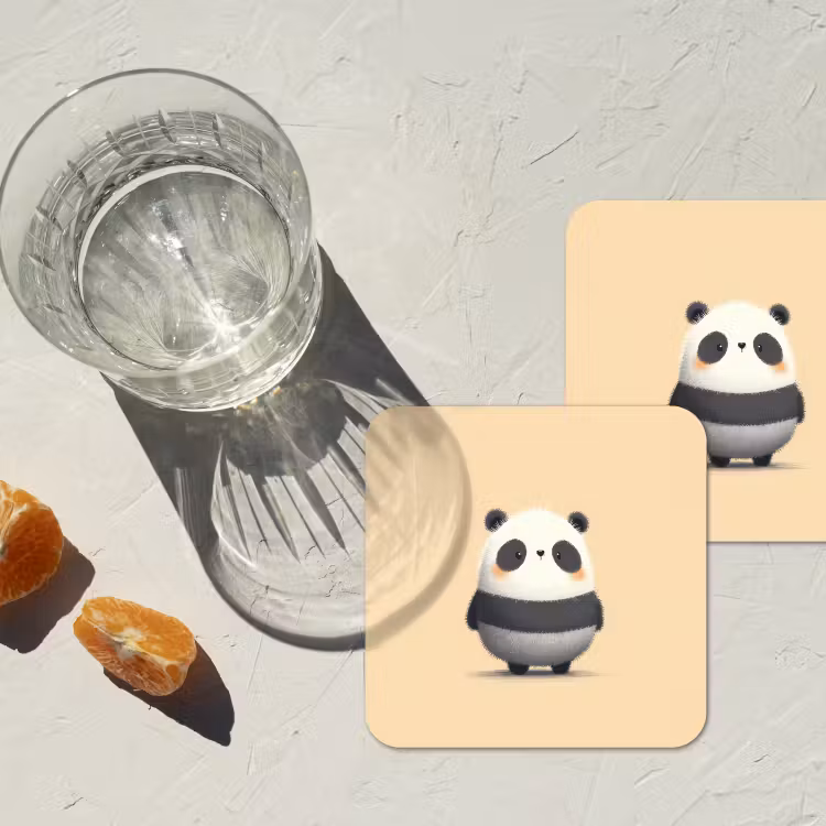 Onderzetter - Panda - Beige - Minimalistisch — 3