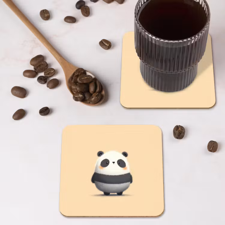 Onderzetter - Panda - Beige - Minimalistisch — 4