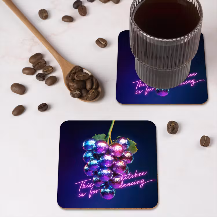 Onderzetter - Quote - Neon - Disco - Druiven — 4