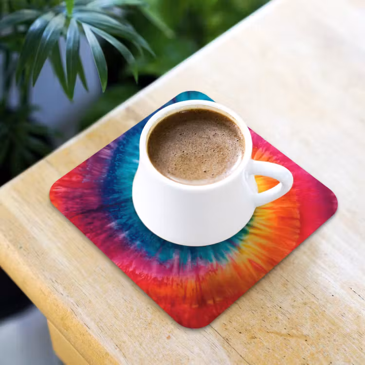 Onderzetter - Regenboogkleuren - Tie dye - — 2