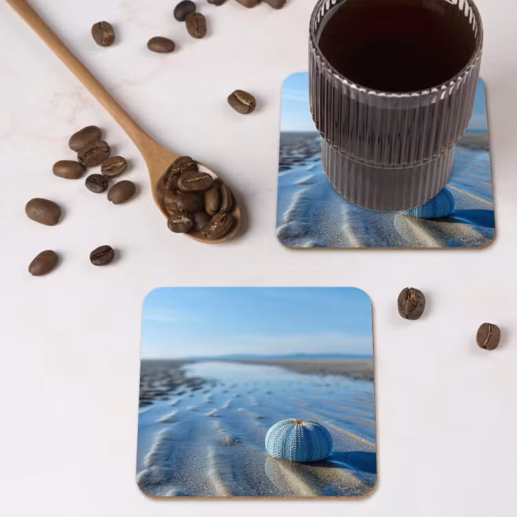 Onderzetter - Strand - Schild - Water - Blauw — 4