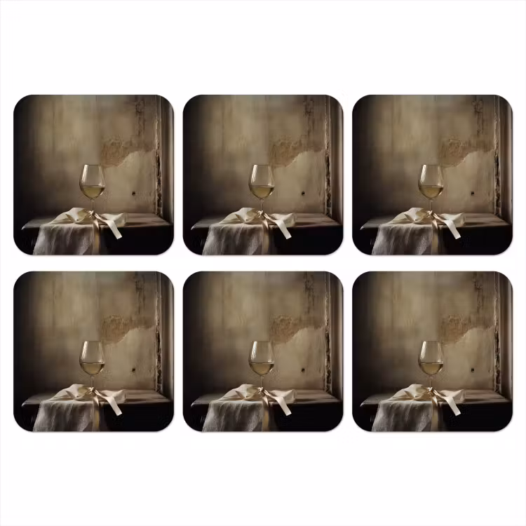 Onderzetter​ - Strik - Beige - Witte - Wijn — 1