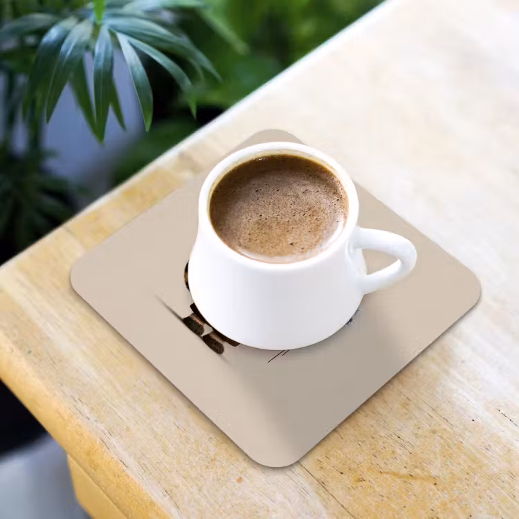 Onderzetter - Tijger - Blauwe bloemen - Rustig — 2