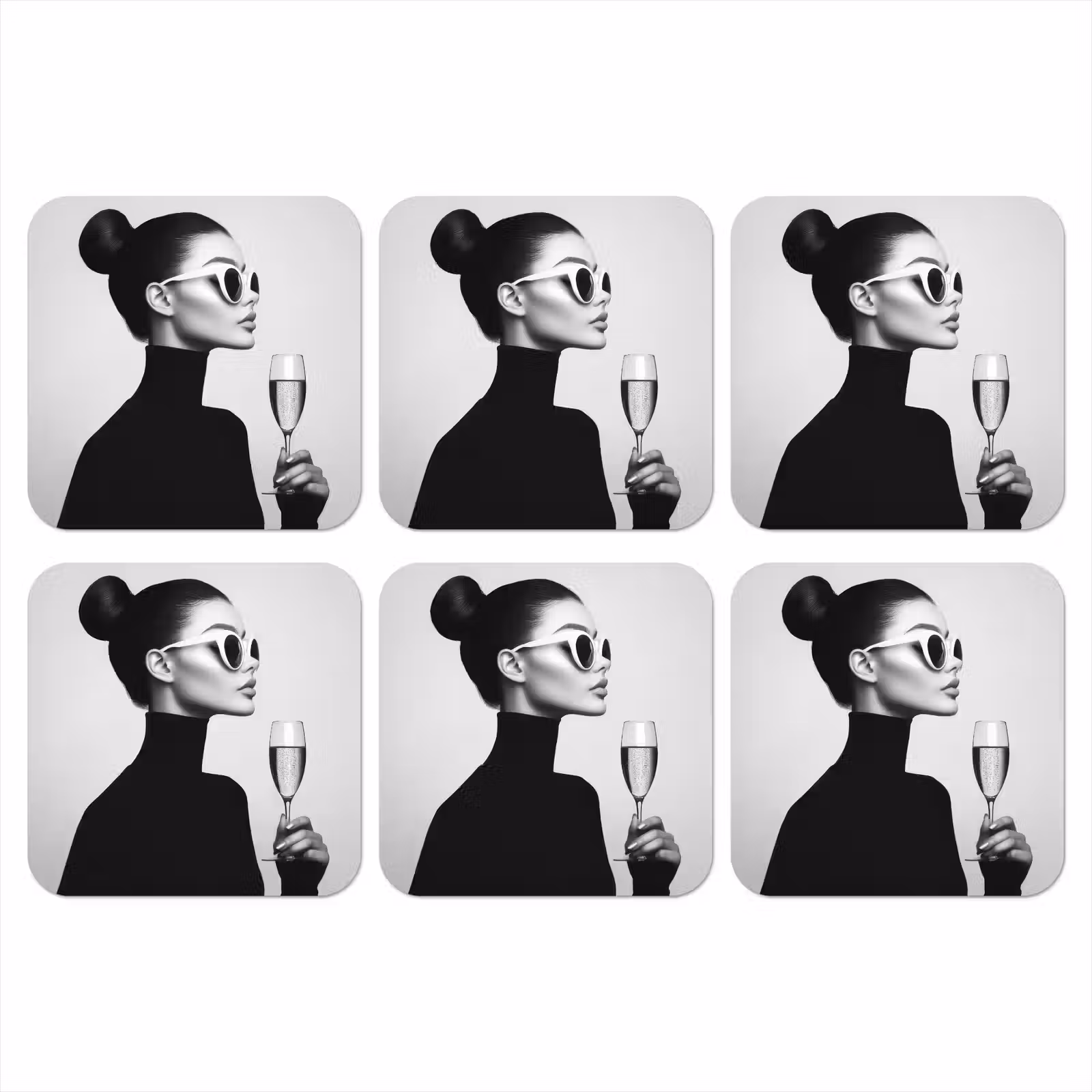 Onderzetter - Vrouw - Champagne - Modern — 1