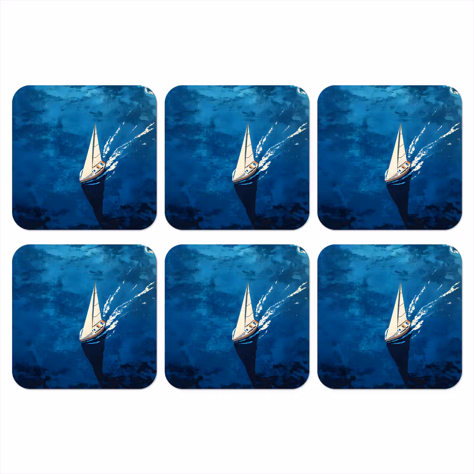 Onderzetter - Zeilboot - Water - Abstract - Schaduw — 1