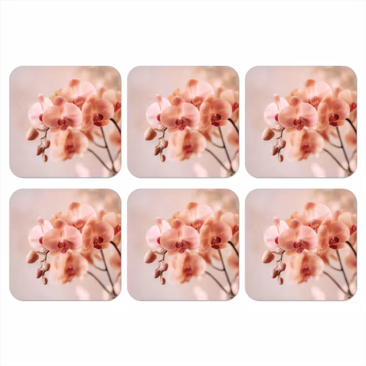 Onderzetter - Orchidee - Bloemen - Roze - Bloemblaadjes — 1