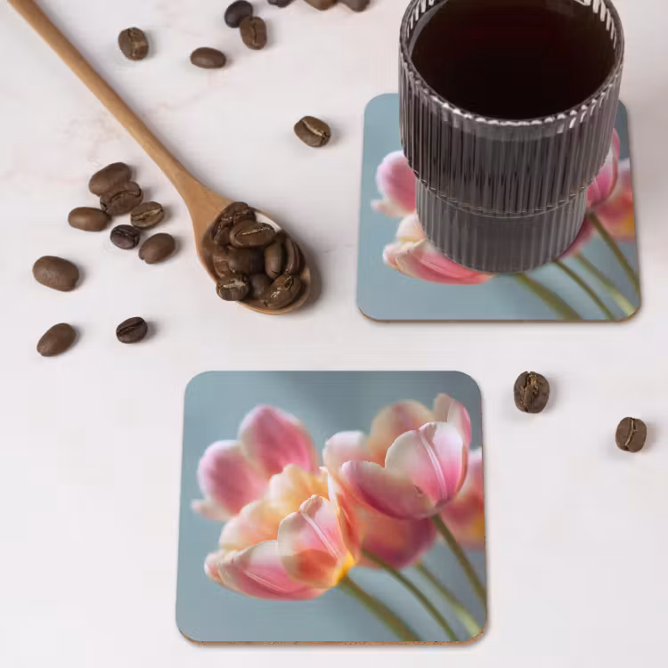 Onderzetter​ - Tulpen - Roze - Stelen — 4