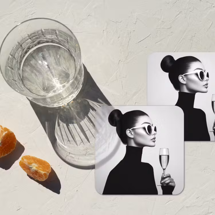 Onderzetter - Vrouw - Champagne - Modern — 3