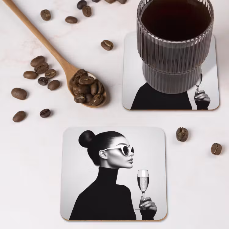 Onderzetter - Vrouw - Champagne - Modern — 4