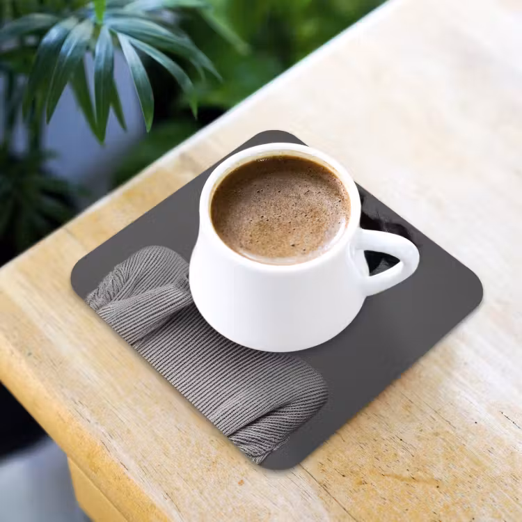 Onderzetter - Vrouw - Koffie - Zwart - Wit — 2