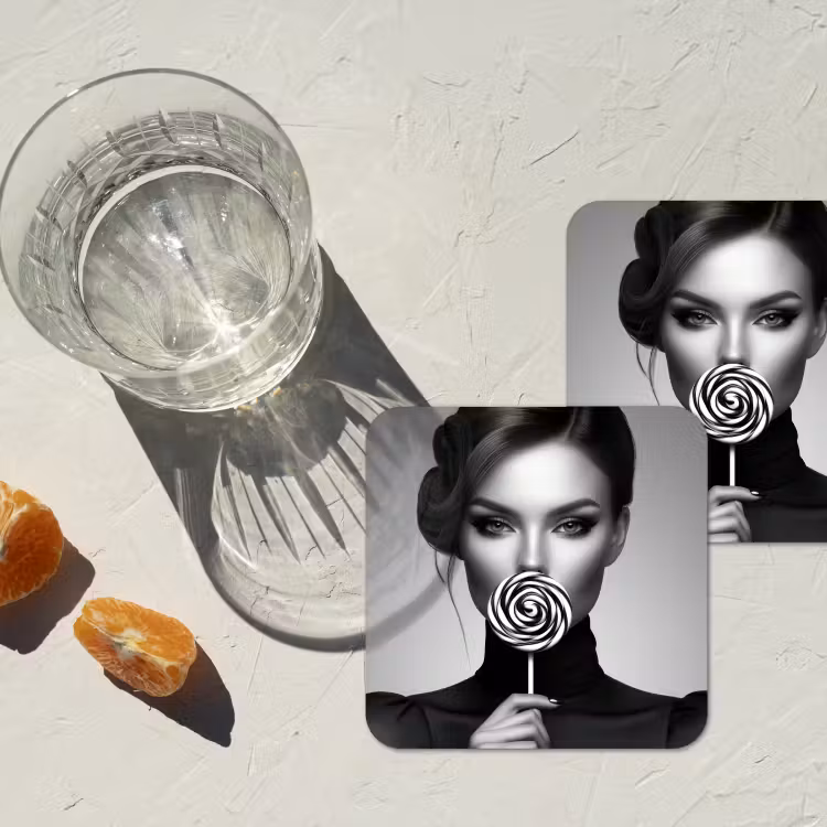 Onderzetter - Vrouw - Lolly - Zwart — 3