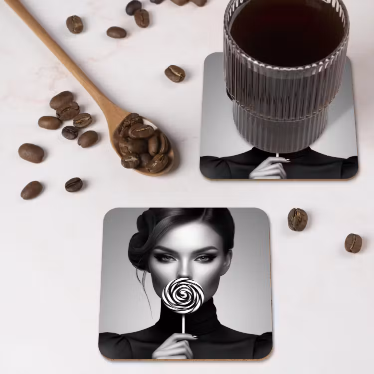 Onderzetter - Vrouw - Lolly - Zwart — 4