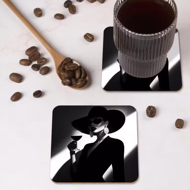 Onderzetter - Vrouw - Wijn - Chic — 4