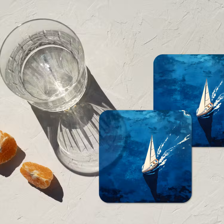 Onderzetter - Zeilboot - Water - Abstract - Schaduw — 3