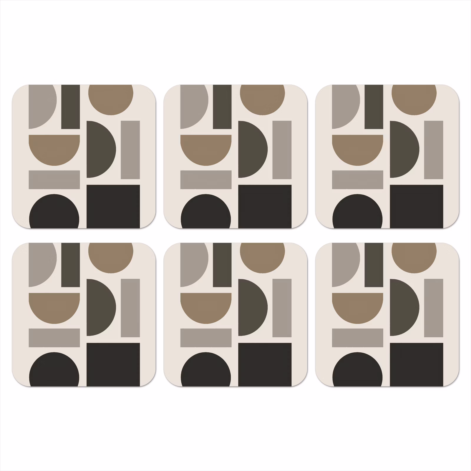 Onderzetter - Natuurlijke tinten - Grafisch - Verticale compositie — 1