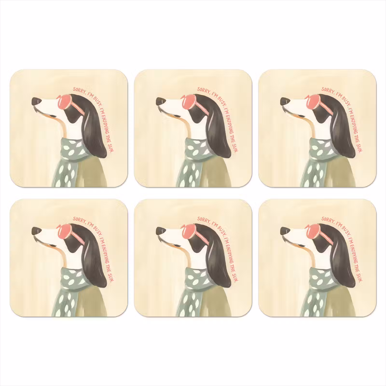 Onderzetter - Quote - Hond - Zonnebril — 1