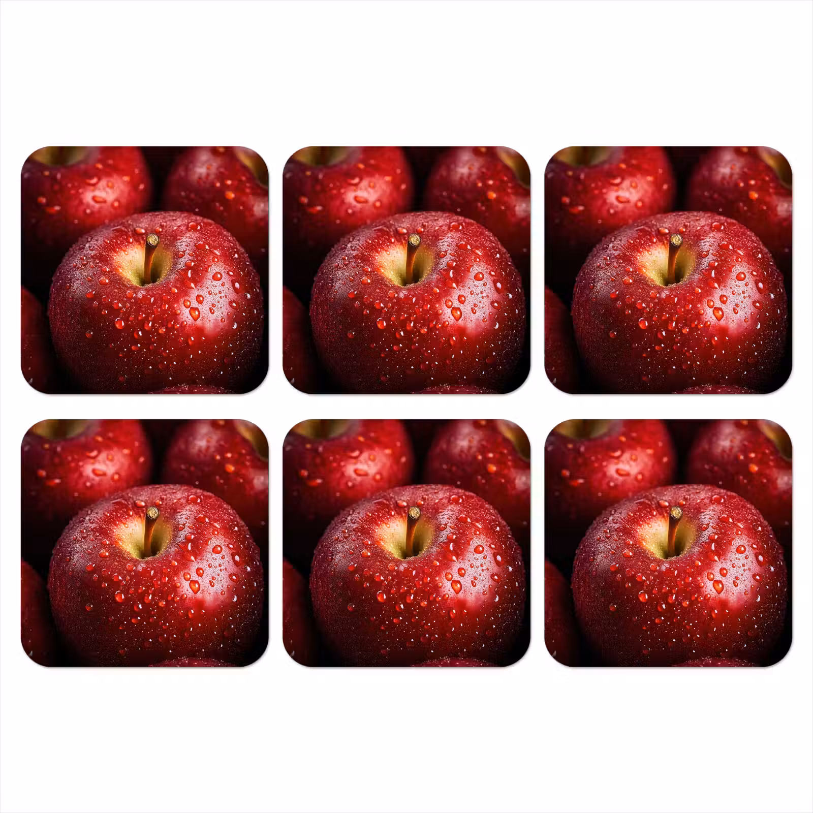 Onderzetter - Rood - Appels - Fruit — 1