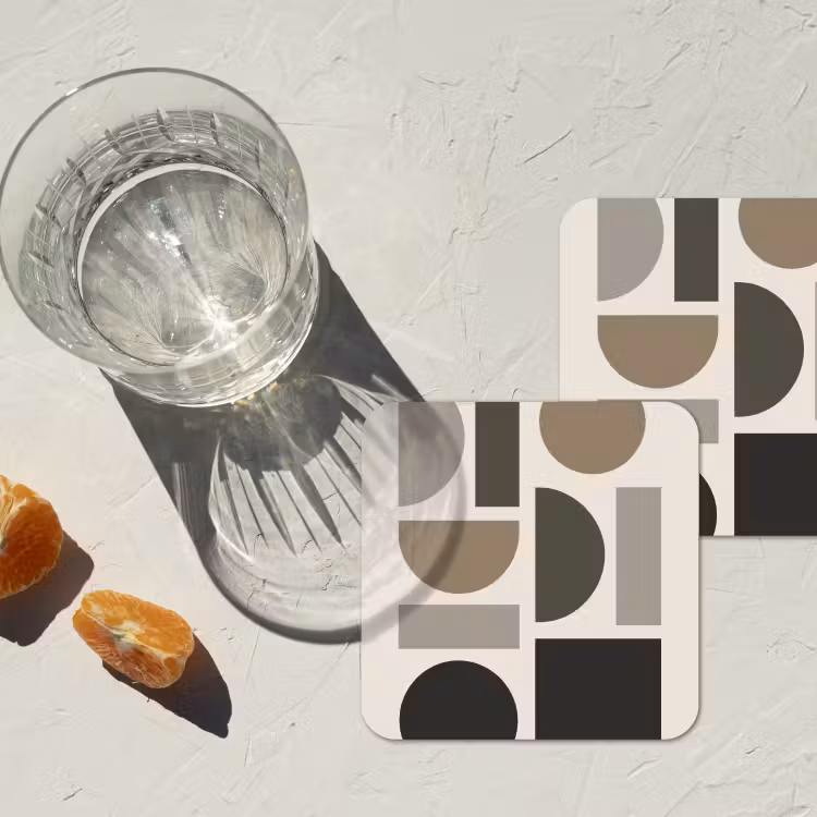Onderzetter - Natuurlijke tinten - Grafisch - Verticale compositie — 3