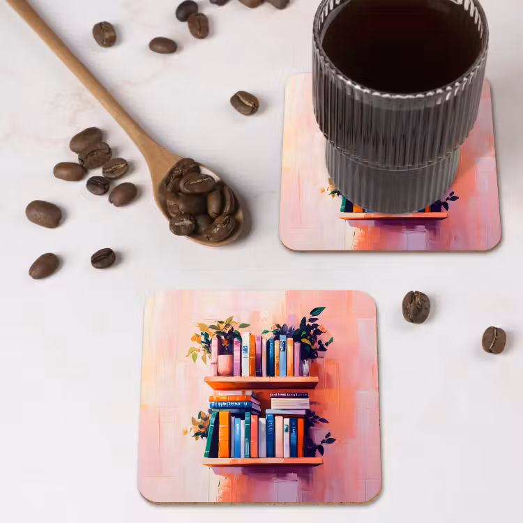 Onderzetter - Planken - Boeken - Bladeren — 4