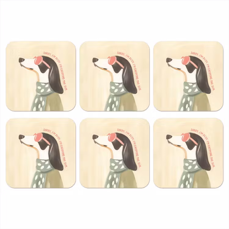 Onderzetter - Quote - Hond - Zonnebril — 1
