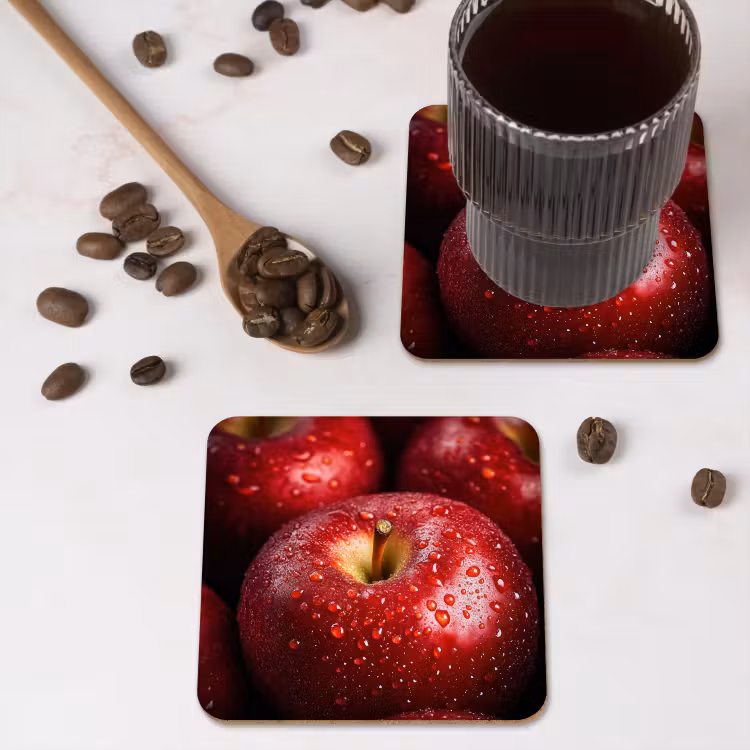Onderzetter - Rood - Appels - Fruit — 4