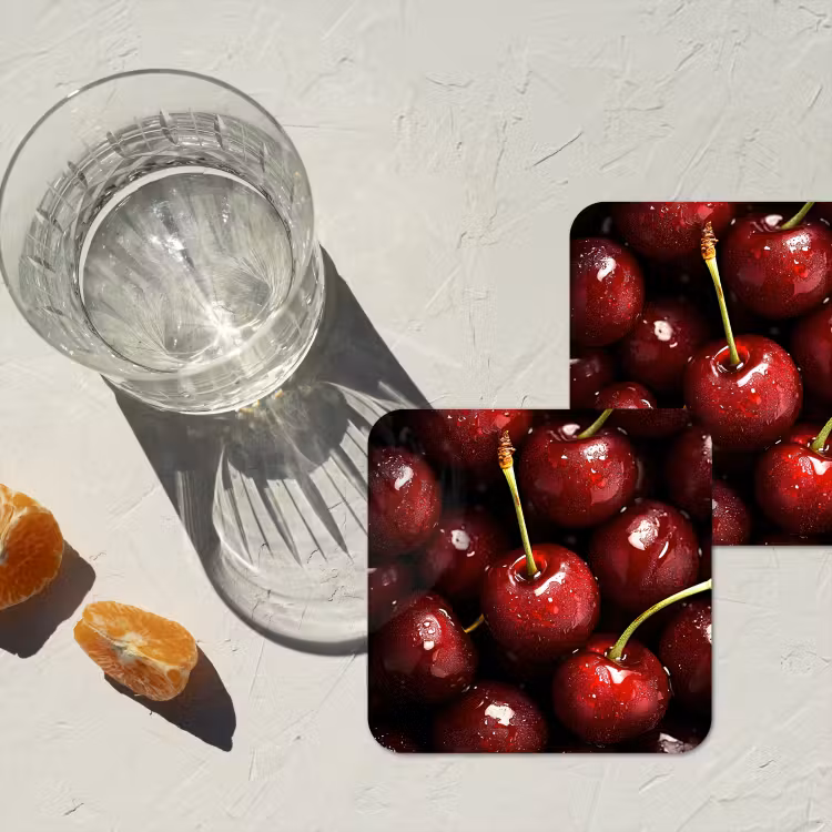 Onderzetter​ - Rood - Fruit - Kersen — 3