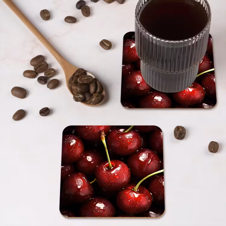 Onderzetter​ - Rood - Fruit - Kersen — 4