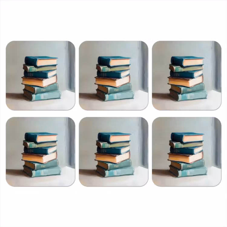 Onderzetter - Stapel - Boeken - Groen - Daglicht — 1