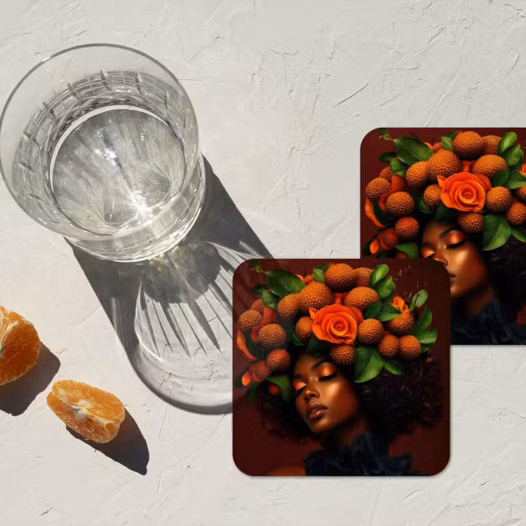 Onderzetter - Vrouw - lychee - exotisch — 3