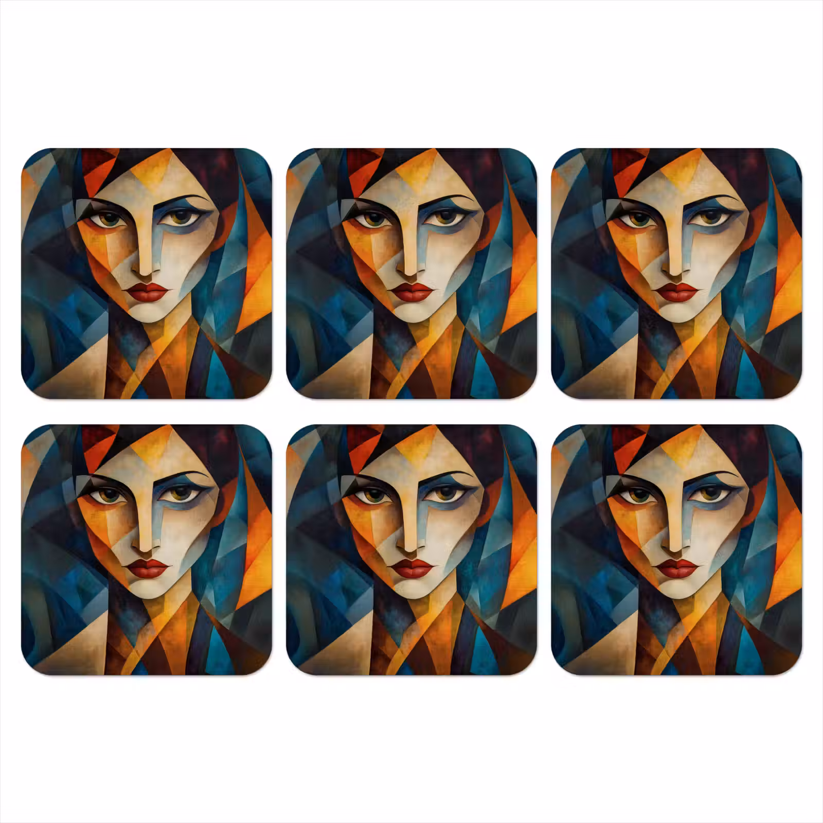 Onderzetter - Portret - Abstract - Vormen — 1