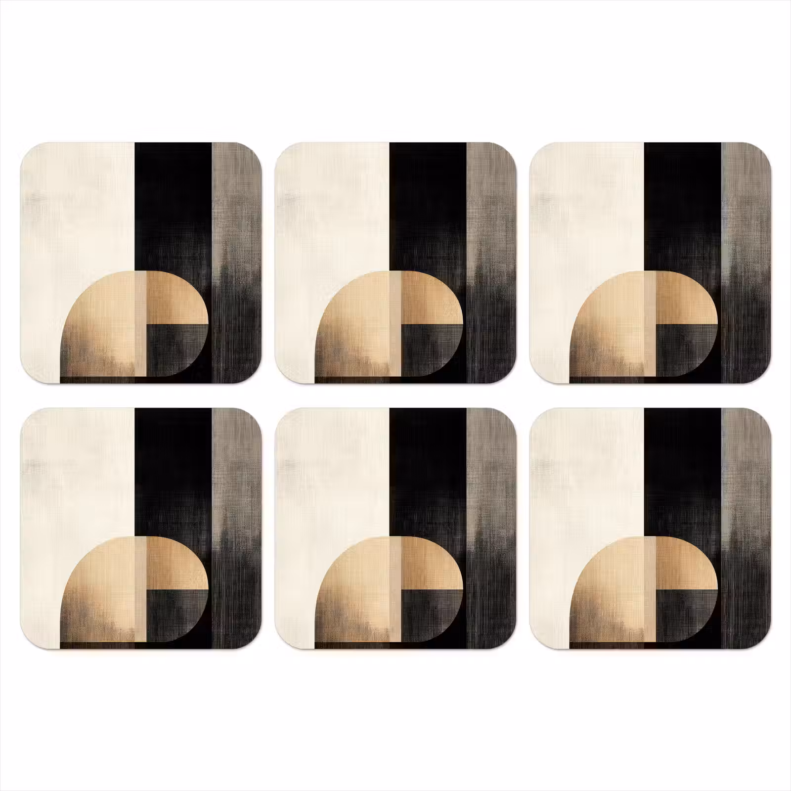 Onderzetter - Vormen - Modern - Zwart — 1