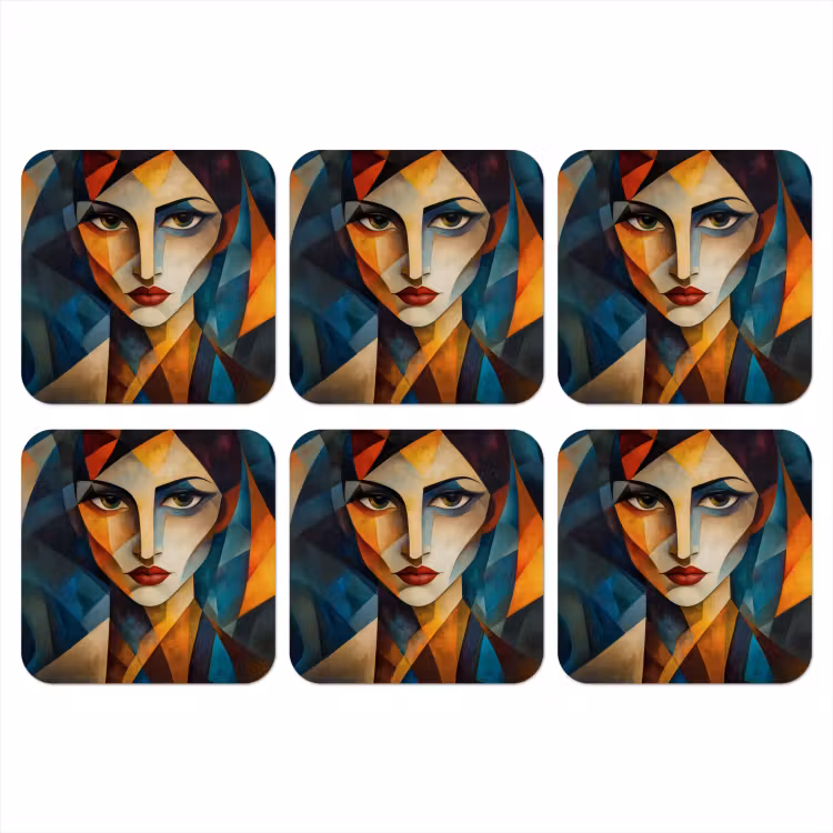 Onderzetter - Portret - Abstract - Vormen — 1