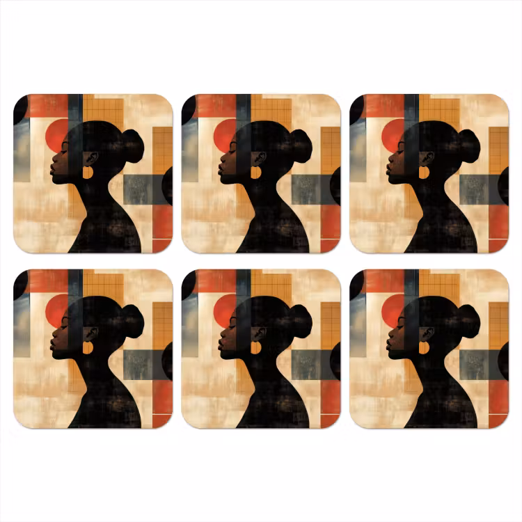 Onderzetter - Zijaanzicht - Vrouw - Vormen — 1