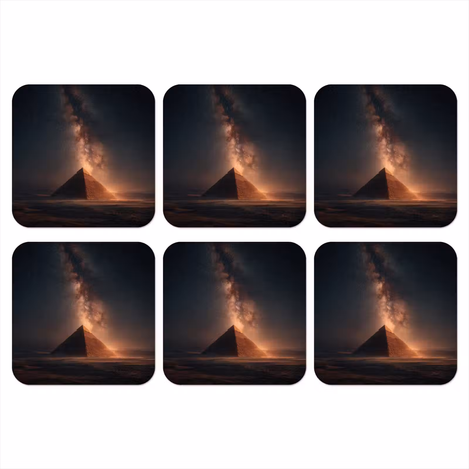 Onderzetter - Piramide - Woestijn - Licht — 1