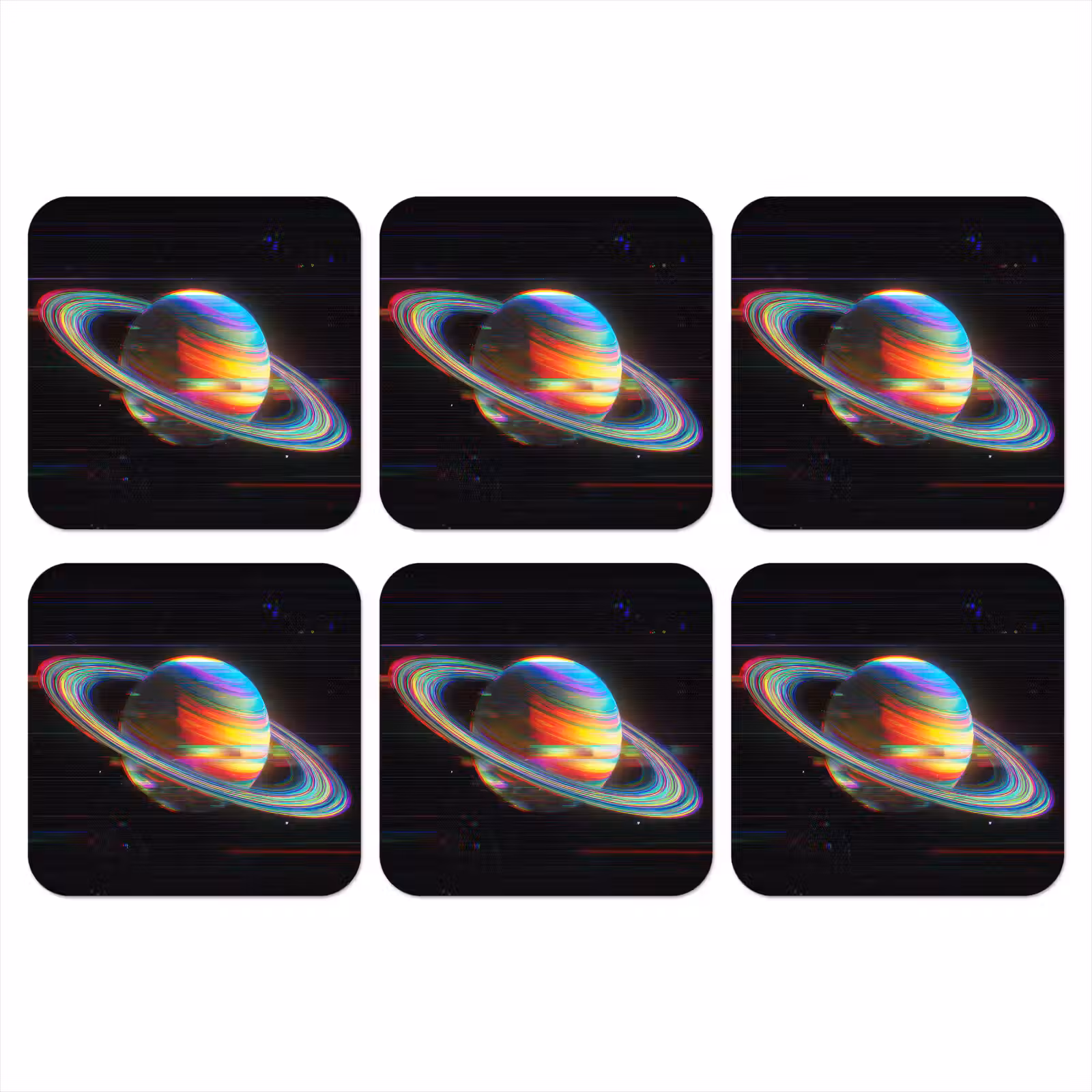 Onderzetter - Planeet - Cirkel - Kleurrijk — 1