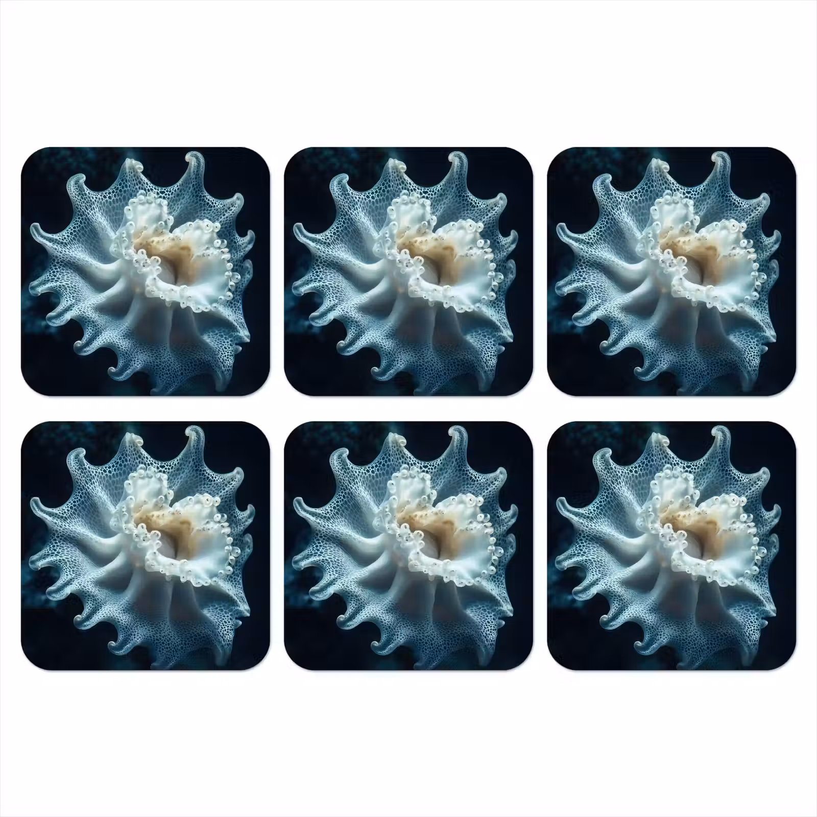 Onderzetter - Zeewezen - Wit - Golven - Water — 1
