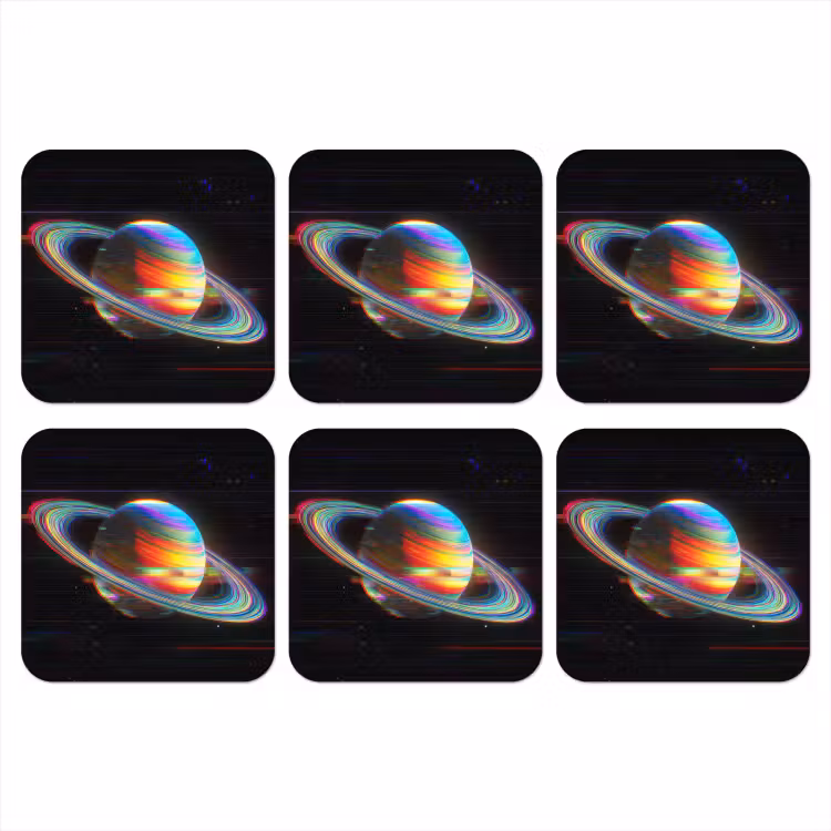 Onderzetter - Planeet - Cirkel - Kleurrijk — 1