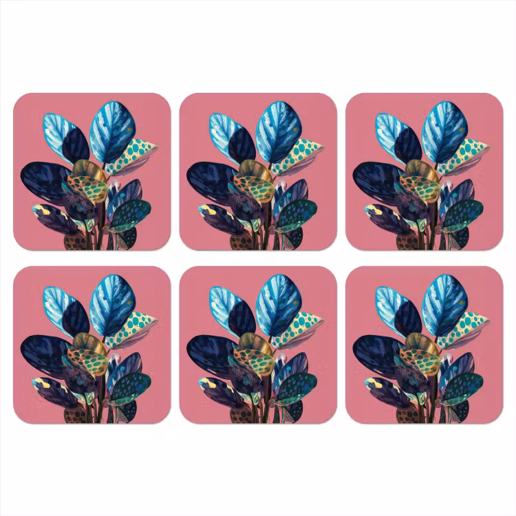 Onderzetter - Plant - Bladeren - Stippen - Abstract — 1