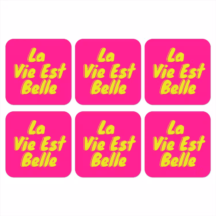 Onderzetter - Quote - Retro - Roze — 1