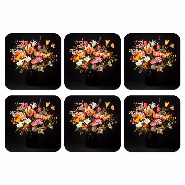 Onderzetter​ - Vaas - Bloemen - Tulpen — 1