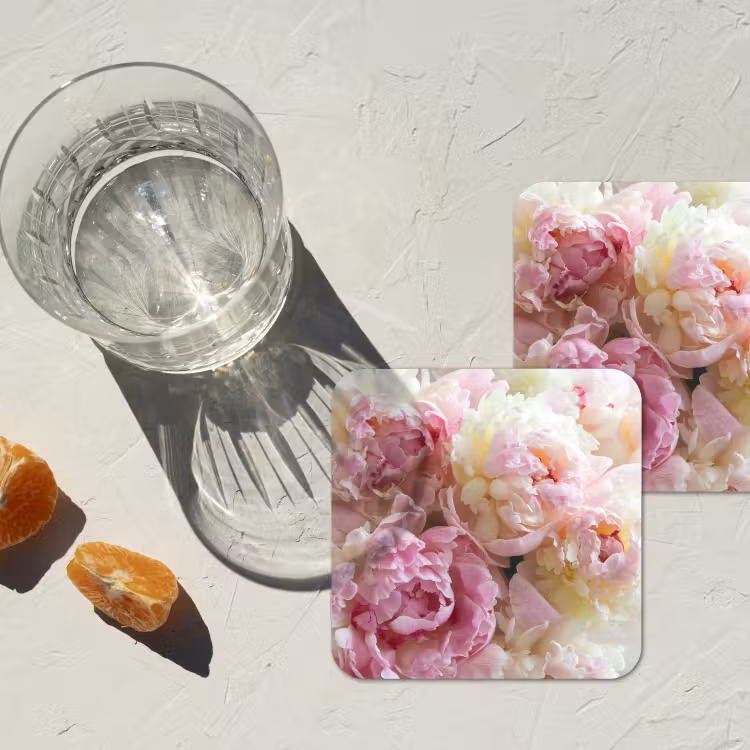 Onderzetter - Vintage - Bloemen - Rozen - Natuur — 3