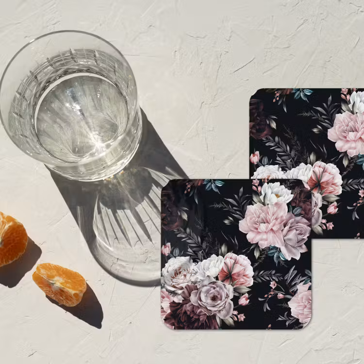 Onderzetter - Vintage - Rozen - Romantisch - Bloemen — 3