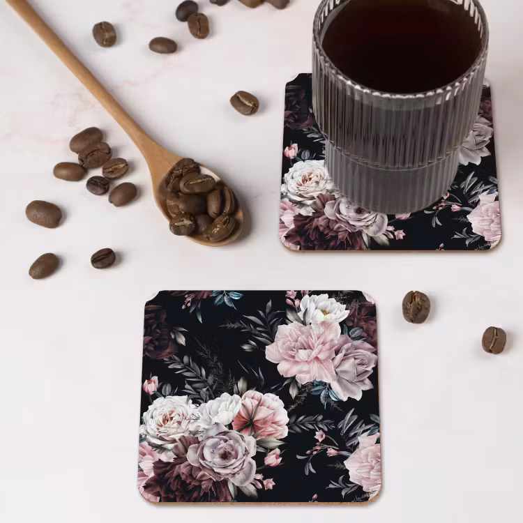 Onderzetter - Vintage - Rozen - Romantisch - Bloemen — 4