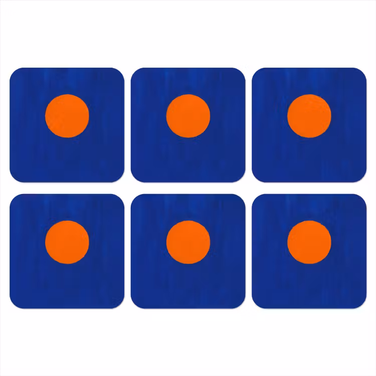 Onderzetter - Vorm - Rond - Minimalistisch - Blauw — 1