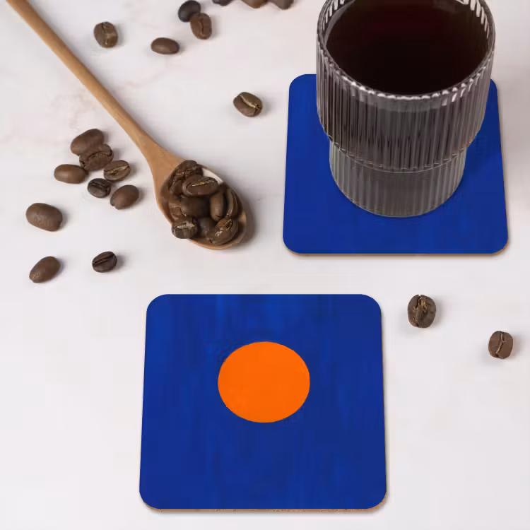 Onderzetter - Vorm - Rond - Minimalistisch - Blauw — 4