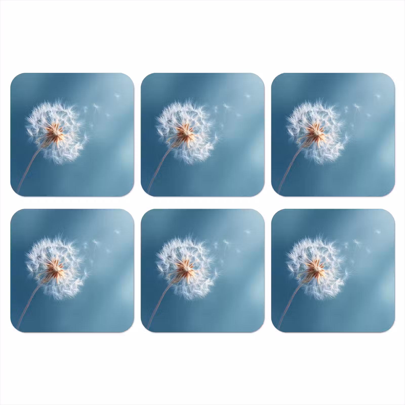 Onderzetter - Paardenbloem - Wind - Blauw — 1