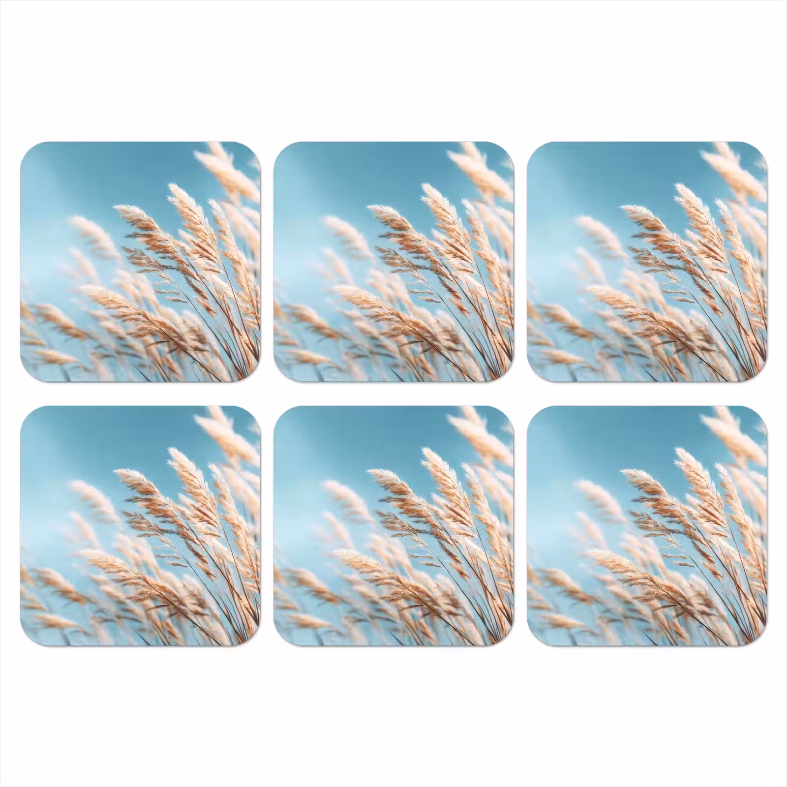 Onderzetter - Siergras - Wind - Lichtbruin — 1