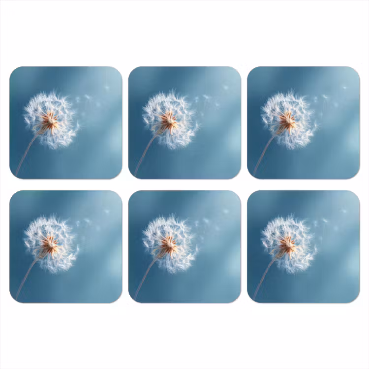 Onderzetter - Paardenbloem - Wind - Blauw — 1