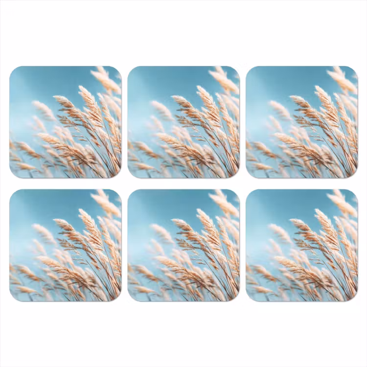 Onderzetter - Siergras - Wind - Lichtbruin — 1