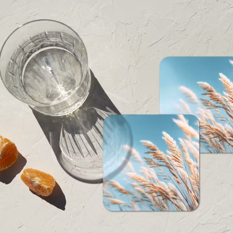 Onderzetter - Siergras - Wind - Lichtbruin — 3